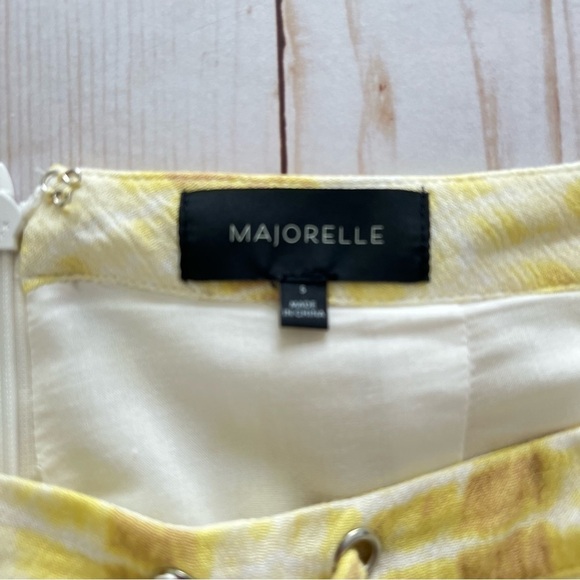 Revolve MAJORELLE Theo Butter Yellow Tie-Dye Leg Pants size Small - Picture 4 of 10